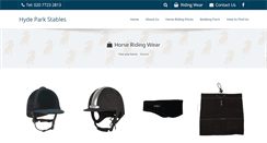 Desktop Screenshot of hydeparkridingwear.com